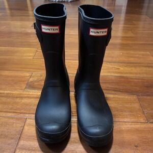 Hunter Original Tall Rain Boots Black Matte| Gorpcore| Wellies|Size Wmn's 8